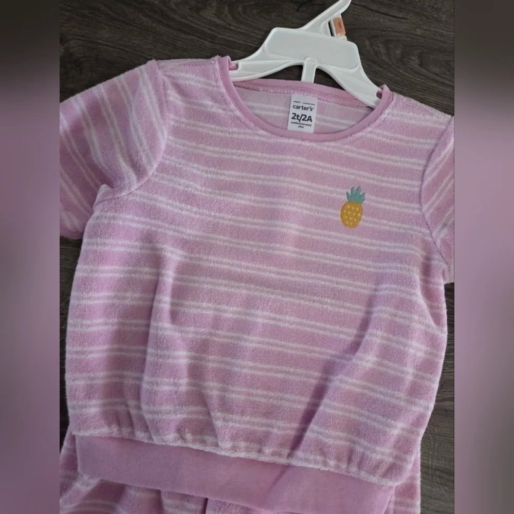 Carter's Girls Striped Terry Outfit Size 2t NWT